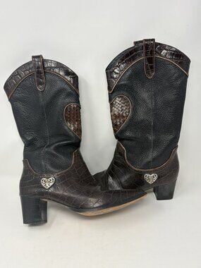 Brighton women's Toby heeled boots 7.5 M tall calf